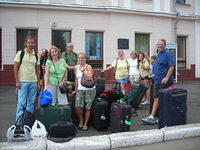 As we gathered at the train station, our group of 38 had reduced to 13