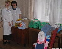 This facility receives ongoing assistance, but we left with them, crib sheet, blankets, clothing, socks, toys, shoes, plates, cu