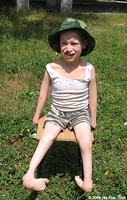This young fellow seemed mentally fine, though he has a cleft pallette, and malformed hands and feet.