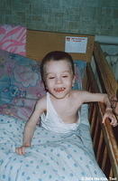 This is our little friend from the Artemosk Baby Home, seen in Spring of 2004.  To find him at this facility was heartbreaking.