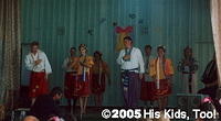 Traditionally, some of the Americans perfor a Ukrainian dance, in full costume!
