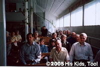Church members are seperated by men .....