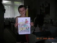 The kids loved the coloring sheets.