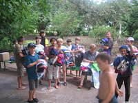 With children everywhere, keeping track of 'wh'o had clothes, and 'who' needs was a big task.