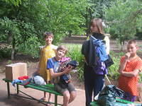The teen girls received many, many outfits, thanks to the wonderful 'Jr.' clothes from the Raa Middle School girls.