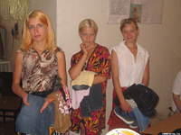 Sveta, Kristy and Lera were hard 'customers', but they did find some items.