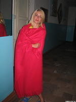 Sveta loves her blanket so much, she just wrapped up in it!  Thanks South Trail CoC.