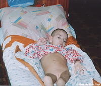 Some children continue to lay in their own waste.