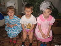 These precious girls wanted their photo taken.