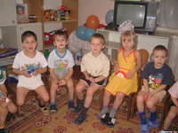 These kids all wanted their photo taken.