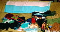 Frieda and her sister make wonderfully warm gloves, mittens, hats, scarves, blankets, and much more!