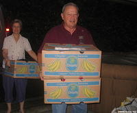 Thanks to Dick and Jane W. for thier tireless efforts for orphans in Ukraine.  Here they bring another 100 lbs. of clothing from
