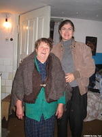 One of the widow recipients of one of Ellen's wonderful shawls.