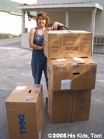 Thanks to Nancy S. for her assistance in packing the boxes and delivery to the drop site.