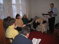 The church started last fall, Kirovo Church of Christ is thriving, Victor P. is an excellent Bible teacher.
