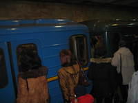 The metro is a popular and inexpensive way to get around Kyiv.