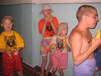 These teens were preparing to go outside.