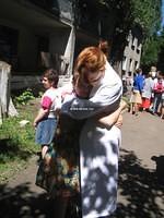 Ashley gives a hug.