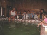 Nikka prepares to enter the water.