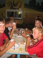 These teens enjoy their rolls.