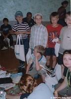 Preparing for camp, each child was given a canvas bag, filled with several outfits and personal care products.