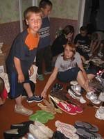 Children were able to select shoes.
