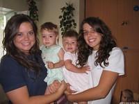 Lydia and Haley love on some kids.