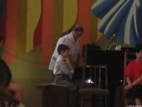 This 15yr. old visually impaired boy plays the piano.