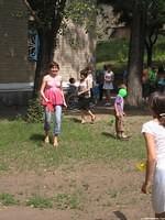 frisbees..