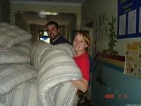 Ashley and Dallas were a huge help in getting all the mattresses up 3 stories.