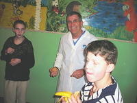 We were pleased to have Kevin M. with us to help with aid distribution