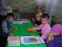After Bible class the kids enjoy a snack, thanks to Lowndes Co. H.S. in Valdosta, GA