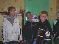 These boys were appreciative for the personal care bags.