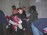 Kids received clothing, jackets, personal care bags, and blankets.