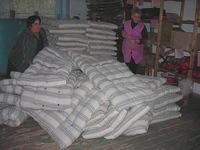 Once in the store room, they needed to be restacked.