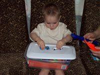 This little girl thought that the box was the gift...
