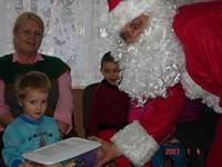 Every child at the facility received a box filled with conderful gifts.