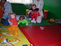 The children enjoy their play room, thanks to our anosymous donor.