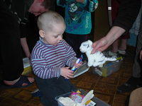 This beanie baby was wonderful for this little guy!