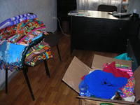 Also left for the Shelter were blankets and extra clothing.