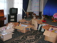 We left boxes and boxes of clothing for this facility.