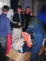 The kids enjoy looking through the boxes choosing what they want.