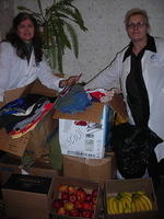 The assist. director was very pleased with the boxes, and boxes of donations.