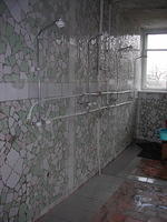 One bathroom is completed.