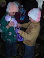 These precious girls shared the doll.