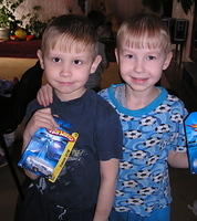 These little boys are loving their match box cars.