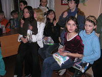 Our next stop of the day was at an internot in Makeevka.  A VERY large facility, the children were full of energy.