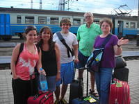 Then it was off to the train with the last group.