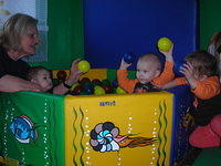 Jayne found herself entertaining several at the ball pit.