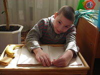 This young man enjoys drawing.